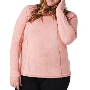 Zuda Z-Ultrasoft Long Sleeve Layering Top with Back Pocket Terracotta Sz XL NEW